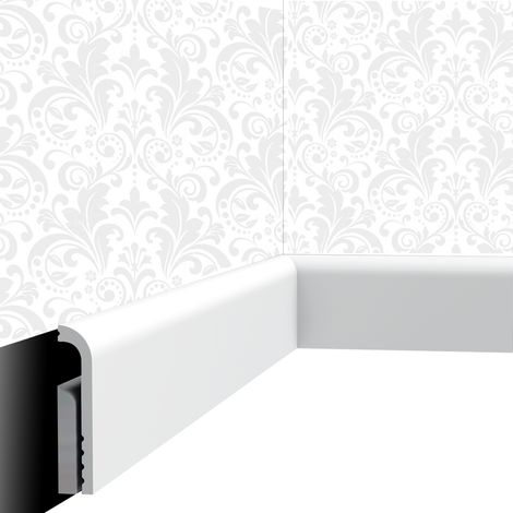 Plinthe décorative Cimaises et Plus P04 - 12x2,5x200cm (h x p x L) - moulure dé