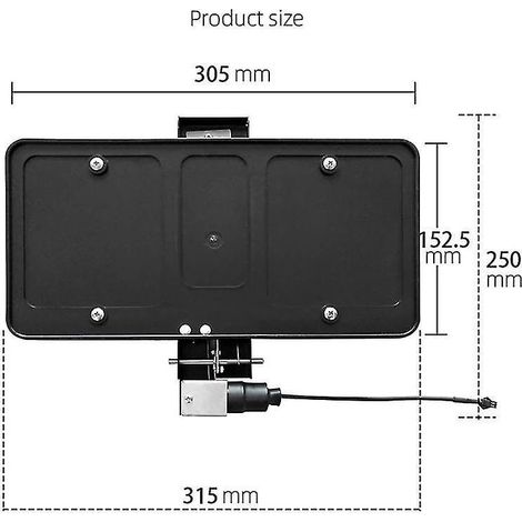 Beyamis Support de plaque d'immatriculation rétractable – Flip USA, double télécommande, déploiement 2s, anti-rouille, protection vie privée (1/5)