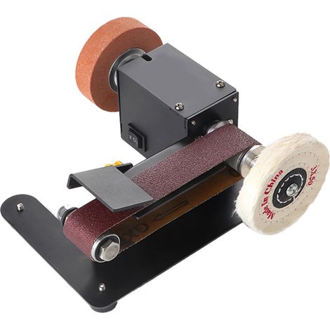 Mini-ponceuse à bande 250 W, meuleuse d'établi électrique, ponceuse à 7 vitesses réglables, petite meuleuse, affûteuse et polisseuse (1/5)