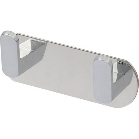 TRADE SHOP - Appendiabiti Con 2 Ganci Appendino Portasciugamano Bagno Casa Cucina Cromato 59731 - (1/3)