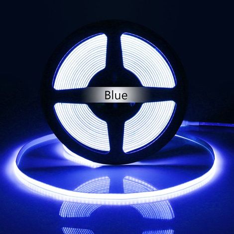 1 x Guirlande LED COB extérieur, 3 m, 320 LED/m, bande flexible haute densité, lumière bleue, rétroéclairage TV