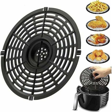 Wiederverwendbare Frittiermatte, XU, Grillpfanne, Ersatz-Grillrost mit Antihaftbeschichtung zum Grillen von Lebensmitteln, Fleisch und Gemüse, KZQ - KZQ