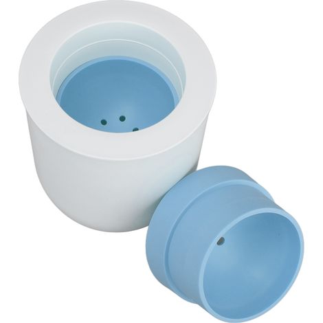 Große, runde, transparente, blasenfreie Eiswürfelform für Whisky, Eiskaffee, perfektes Eis, gletscherblaue Farbe. (1/5)