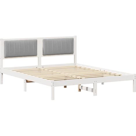 Maison Exclusive - Estructura de Cama con Cabecera Tapizada Gris (1/5)