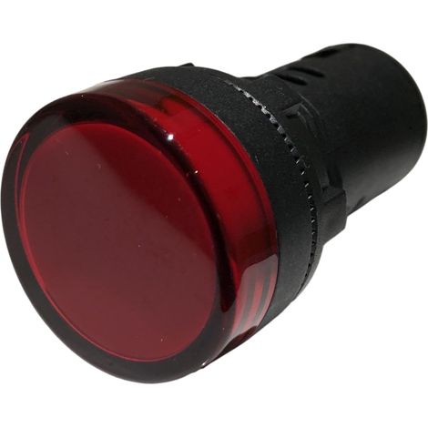 Voyant Led Rouge 12vca-cc Pour Armoire électrique - étanche Ip67 - Perçage 22mm