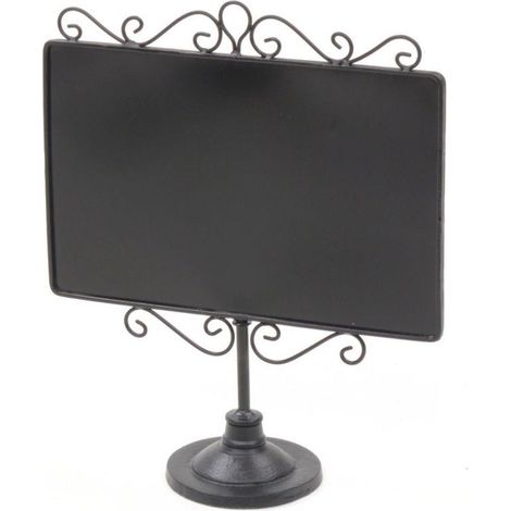 Lavagna metallo nero con supporto cm 35x13