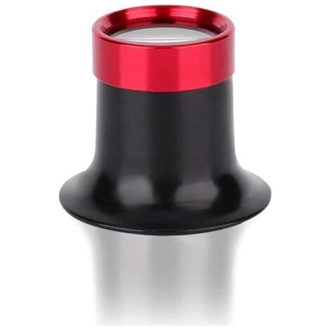 10X Loupe Horloger, Réparation de Loupe Oculaire en Alliage d'Aluminium Loupe de Bijoux Lentille Bijoutier d’Inspection pour Timbre Coin pour Lecture Tous Les Travaux de Précision Couture (1/4)