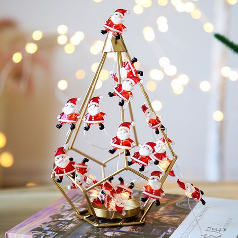 Ortviai Guirlande Lumineuse LED Thème Noël – Homme au Manteau Rouge, 3 m, 30 Ampoules, Fil de Cuivre Souple, Lumière Chaude (1/5)