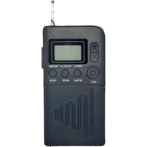 Taschen-AM/FM-Radio  Kompaktradio – Transistorempfänger mit LCD-Digitalanzeige für Camping, Strand, Büro, Schule und Zuhause