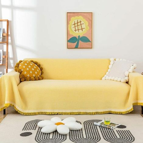 Yellow Sofa Cover, X-Large Couch Cover for 3 Cushion Couch Dog Couch Cover Recliner Couch Slipcovers Couch Covers for 3 Cushion Couch (1/5)