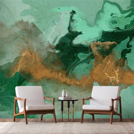 Papier peint Jeu de malachite - 450 x 315 cm (1/4)