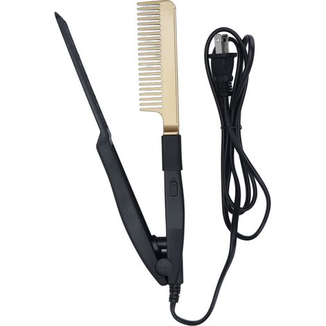 Peigne chauffant électrique chauffe rapide léger pratique réglable température lisseur cheveux pour maison prise US (1/5)