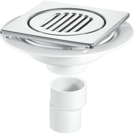 McAlpine USG2-T150SS Untrapped Gully. Tile/Grating with removable Grid, 2" Vertical Outlet and 2" x 1½" Socket Reducer (1/2)