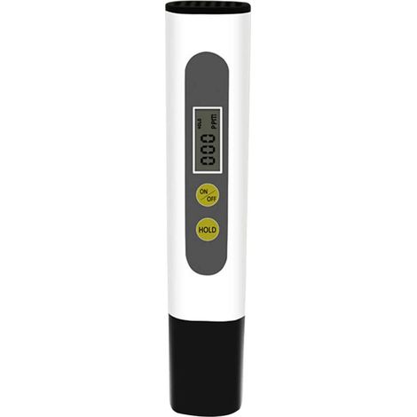 Testeur de qualité de l'eau Portable avec écran LCD, Stylo Test avec Deux Touches, testeur d'eau Potable, et Blanc, Stylo Test Haute précision