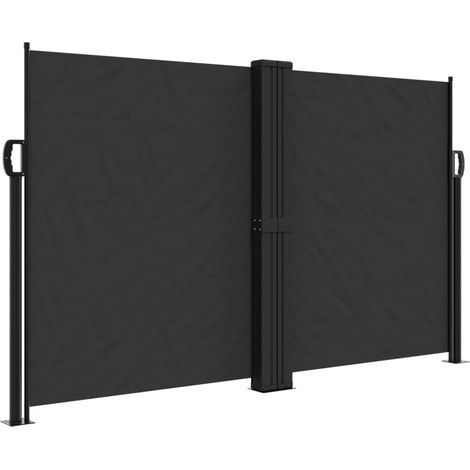 Maison Exclusive - Seitenmarkise Ausziehbar Schwarz 140x1000 cm