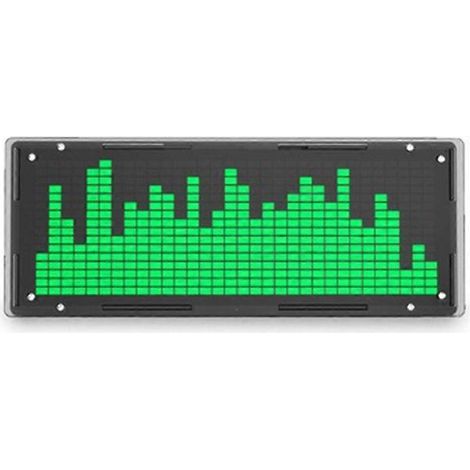 Kit de montage DIY d'affichage du spectre musical LED 16x32, horloge lumineuse rythmique, 8 modes de spectre, à souder SMD, vert (1/5)