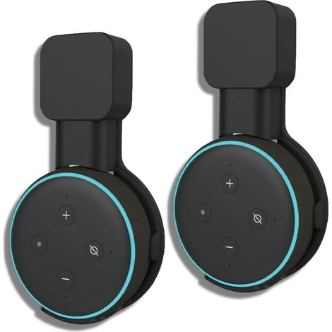 Support Mural pour Dot 3 et Google Mini, Support Intelligent avec Gestion des Câbles Intégrée Support de Prise pour Enceinte Dot 3e Génération, Gain de Place, Sans Câbles Encombrants (Noir)