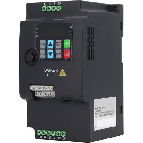 5.5KW VFD EntraîNement à FréQuence Variable Inverseur de FréQuence Triphasé AC 380V à AC 0‑380V Inverseur de Commande de Moteur Convertisseur de tension (1/5)
