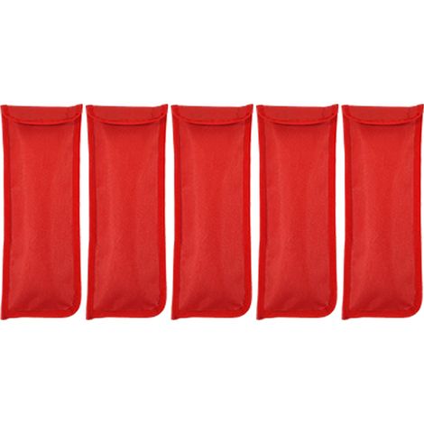 Accesorio de camping: 5 bolsas multifuncionales para estacas de tienda de campaña Oxford impermeables, color rojo. (1/5)