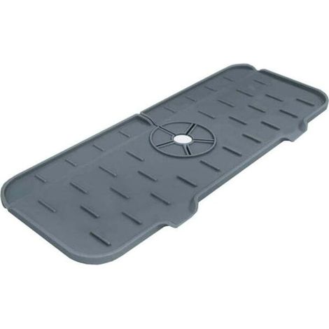 Tapis de robinet de cuisine, 14,6 x 5,5 pouces en silicone pour robinet anti-gouttes pour évier, protection contre les éclaboussures, tampons de séchage lavables pour vaisselle, cuisine, salle de bain (1/5)