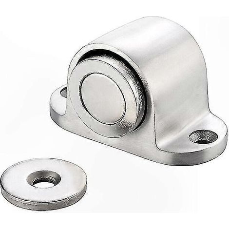 Kompakter magnetischer Türstopper aus Edelstahl, magnetische Bodenbefestigung, robuster Türstopper, schlankes und unauffälliges Design, für den Innenbereich, 1 Stück. (1/5)