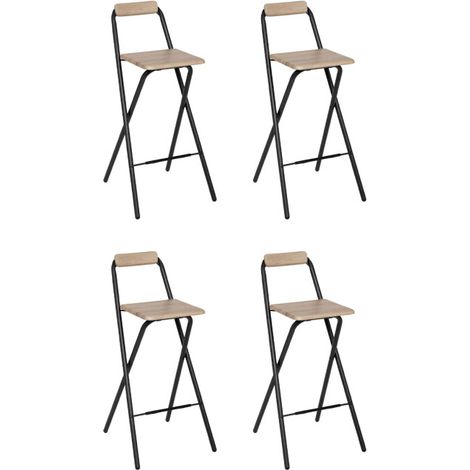 Lot de 4 Chaises de Bar "Louna" Naturel Trend (1/5)