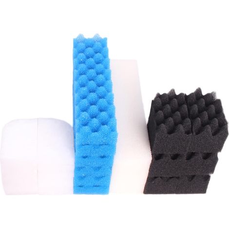 Compatible Pack de Valeur pour Fluval 406 407 Filtre (12x Bloc De Polissage, 6X Bio Foam, 6X Bio Foam Plus, 6X Bio Foam Max)