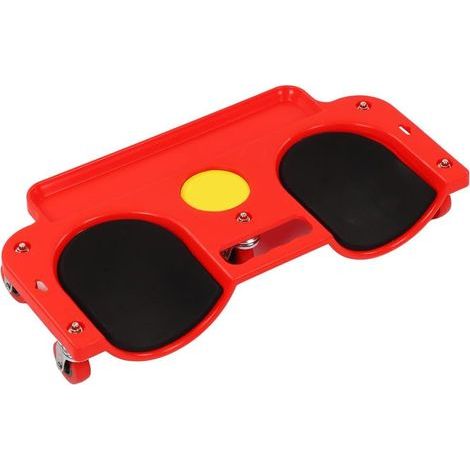 Rollbarer Knieschoner, Knieschutz mit Rollen, Rollknieschoner, Werkstatt-Kniebrett, für Garage, Werkstatt, Garten (Rot) (1/5)