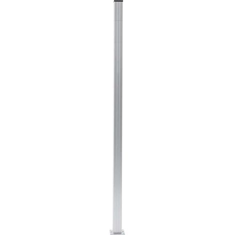vidaXL Postes de valla 3 unidades aluminio 185 cm (1/2)