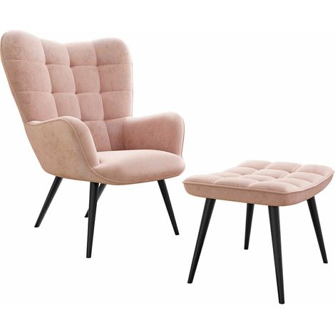 Sillón Comfivo Cautio, Rosa, 96x78x73cm, Tapiz, Patas: Metal, 0