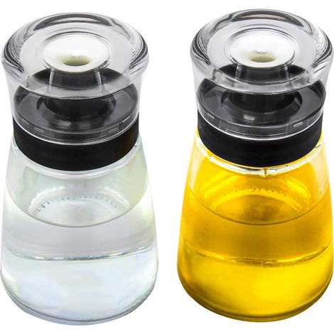 Distributeur d'huile pour le camping – (5,4 oz / env. 160 ml) Carafe en verre pour huile d'olive et vinaigre, lot de 2 (1/5)