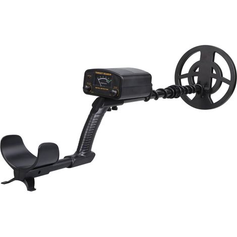 Détecteur de Métaux Portable Noir Tige Réglable et Mode Tout Métal, Détecteur de Métaux Professionnel Haute Sensibilité pour Aventure en Plein Air (1/5)