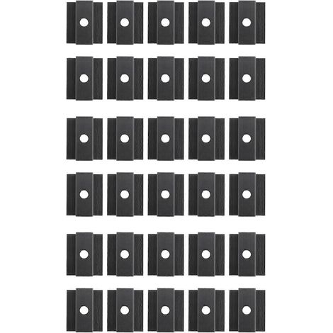30 x Fixation centrale pour panneaux solaires photovoltaïques, noir, support de fixation pour modules de toutes hauteurs de cadre, support pour panneaux solaires sur toiture (1/5)