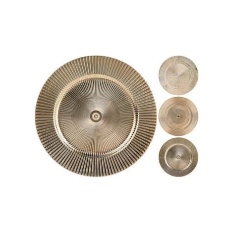 BAJO PLATO 33CM ORO 3 MODELOS STDOS