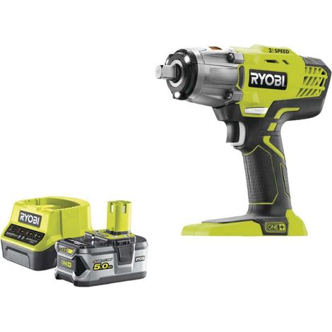 RYOBI 18V OnePlus OnePlus Impact Bolt Pack R18IW3-0 - 1 batteria 5.0Ah - 1 caricabatterie rapido 2.0Ah RC18120-150