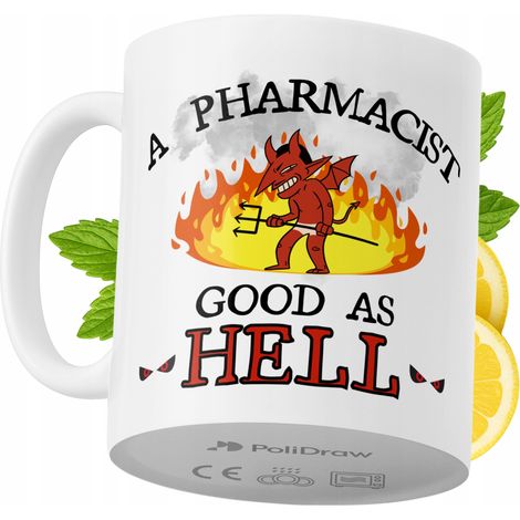 Taza de café/té divertida y humorística para farmacéuticos. Taza con diseño gráfico y texto gracioso para cumpleaños, santos y días festivos. Taza premium para ocasiones especiales en casa, la oficina (1/5)