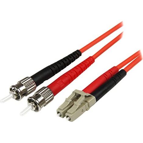 StarTech.com Multimode LC auf ST Glasfaserkabel 1m - LWL / Glasfaser 50/125µ Duplex Patchkabel (1/3)