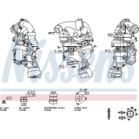 Turbocompresseur, suralimentation Nissens 93628 MERCEDES-BENZ 6510901286
