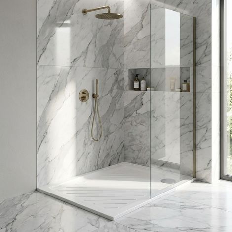 Piatto doccia rettangolare 80x120 cm in ceramica antiscivolo Gemma 2  Dolomite