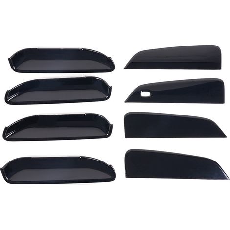 Car modification door handle and cup carbon fiber texture door handle decorative sticker, personalized exterior decoration suitable for BYD Haiou - imitation carbon fiber, adhesive type - black (1/4)
