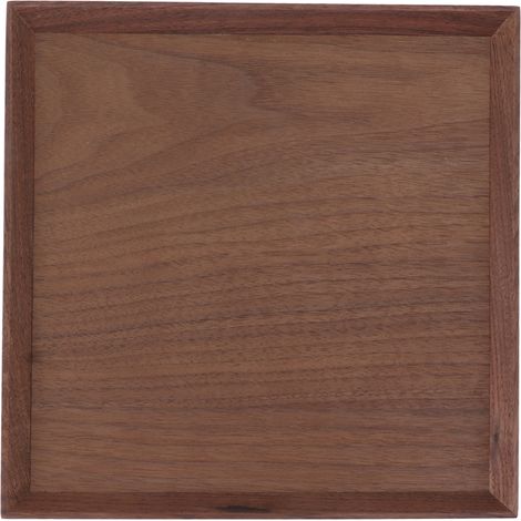 Plateau de service en bois rectangulaire 20 x 20 cm, plateau à thé, fruits, alimentation, pour manger et travailler dans la cuisine ou la chambre (1/5)