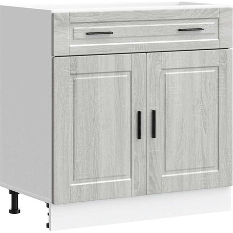 Maison Exclusive - Mueble bajo de cocina porto gris sonoma madera