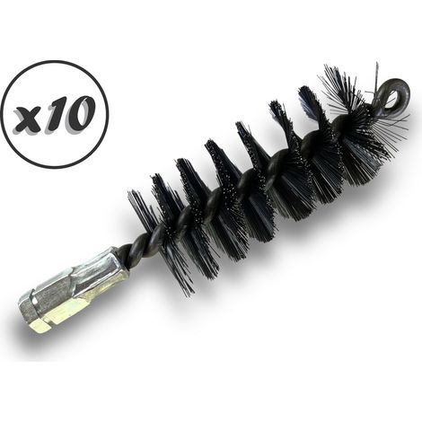 Lot de 10 Brosses à tube PRO ACIER Ø 50 mm Raccord M12175 femelle Ame en acier torsadé Nettoyage brossage tube et canalisation Kibros 41SCA50x10