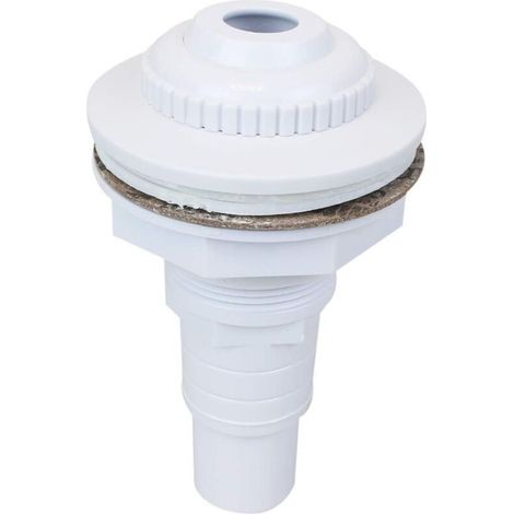 Outlet nozzle for above ground pool with connection for 32 and 38 mm hose - white (1/3)