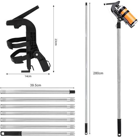 Rallonge Télescopique 2.8m Adaptateur Bombe Pulvérisateur Jardin (1/2)
