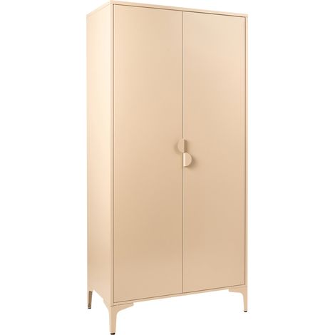 Armario industrial almacenaje para dormitorio oficina con 2 puertas magnéticas de acero beige claro Ardura (1/5)