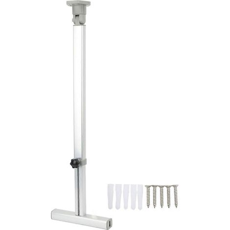 Support de poteau pliable pour camping-car, hauteur réglable de 590 à 775 mm, poteau en forme de T robuste avec pieds anodisés, convient aux camping-cars et aux caravanes. (1/5)