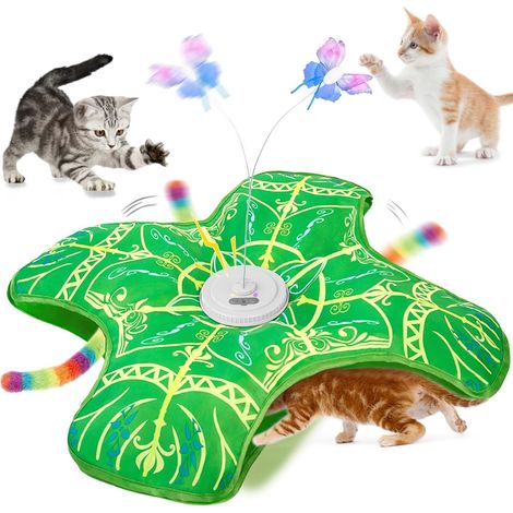 Jouets interactifs pour chats d'intérieur, tunnel automatique pour chatons Rechargeable et activé au toucher, design « cache-cache », jouet d'enrichissement pour chats qui s'ennuient (1/5)