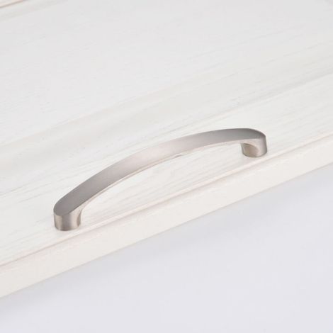 Lot de 5 Poignée Meuble Cuisine En Nickel Brossé Poignée d'armoire Poignée Meuble-Poignées Tiroirs Cuisine Inox(Centre à Centre 160mm) (1/5)