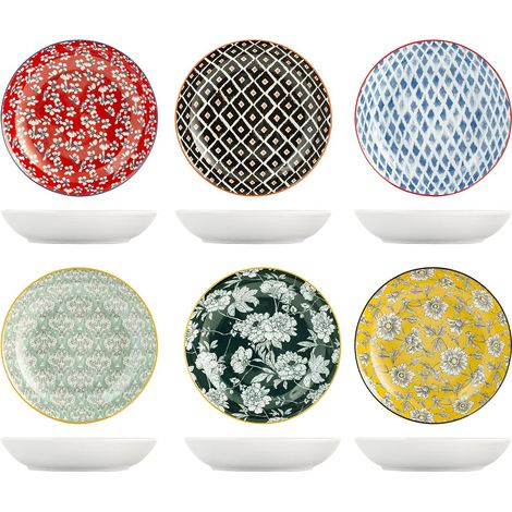 H&h set 6 piatti fondi colourful assortiti cm21 (1/4)